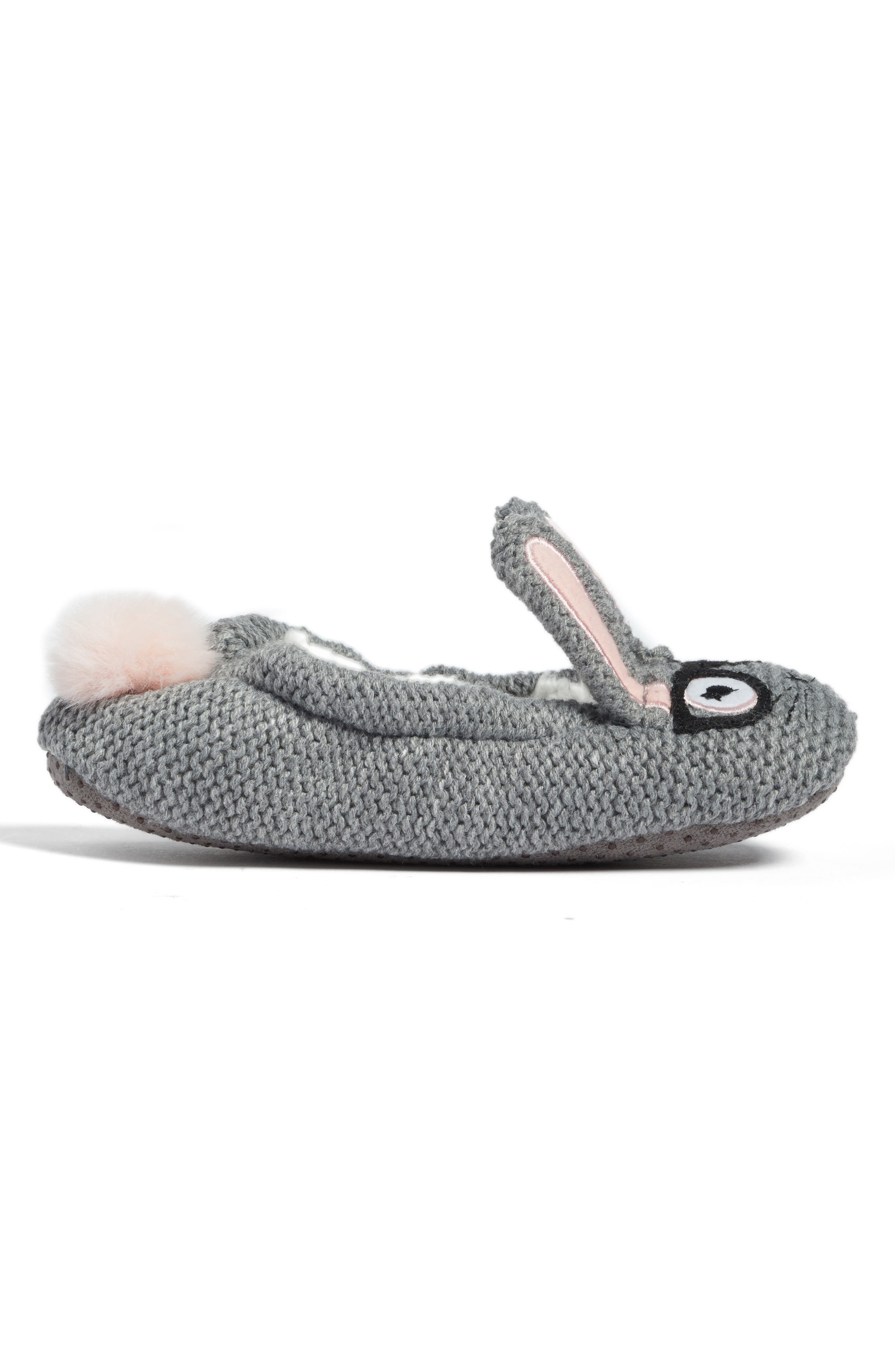'Critter' Slipper, Alternate, color, GREY BUNNY