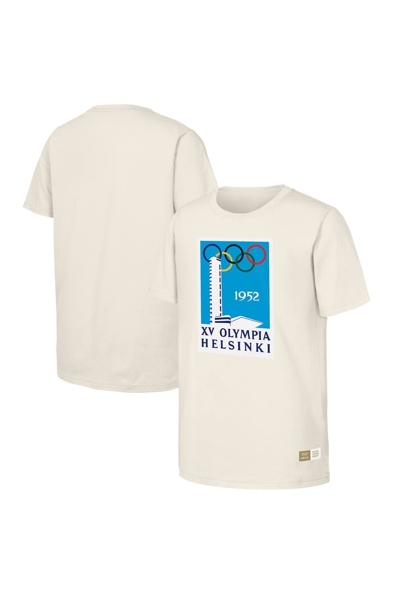 Men's  Natural 1952 Helsinki Games Olympic Heritage T-Shirt, Alternate, color, Natural