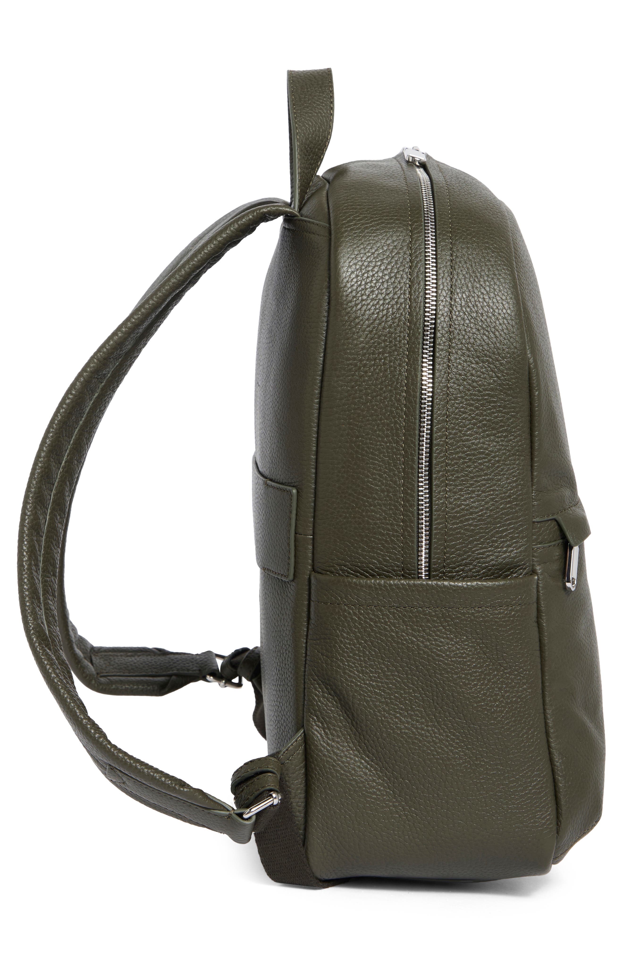 Vince Valmor Leather Backpack, Alternate, color, Driver Green