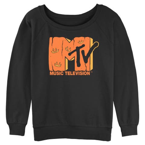 Juniors MTV Jack-o'-lantern Logo Sweatshirt