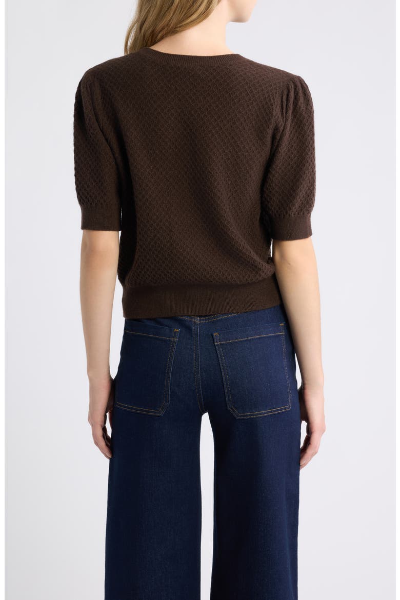 The Gathered Cashmere Sweater, Alternate, color, MAHOGANY
