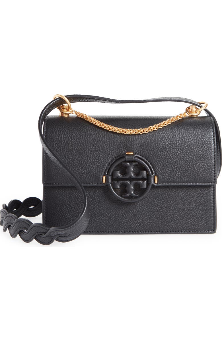 Tory Burch Miller Small Leather Flap Shoulder Bag, Main, color,