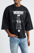 MEMORY LANE Storm Riders Oversize Cotton Jersey Graphic T-Shirt