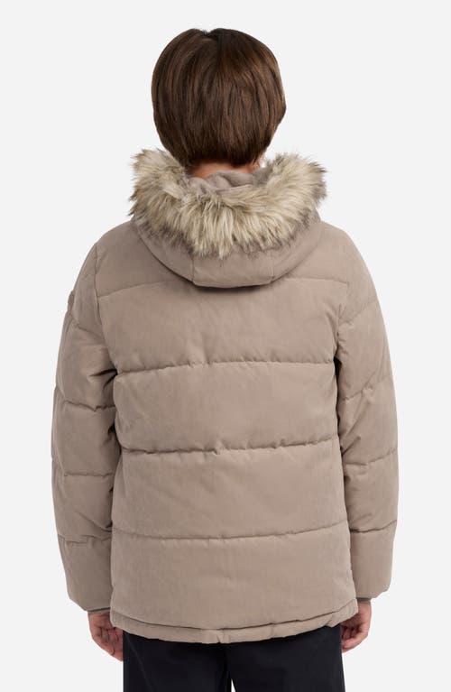 Abercrombie Kids Kids' Heavyweight Parka With Faux Fur Trim In Brown
