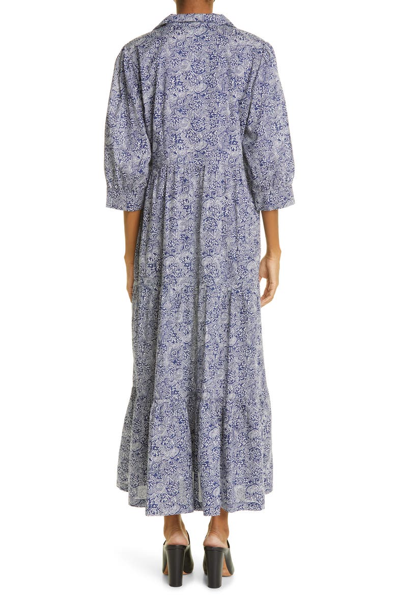 The Oula Company Liberty Fabrics Tana Lawn Edwin Print Tiered Midi Dress, Alternate, color,