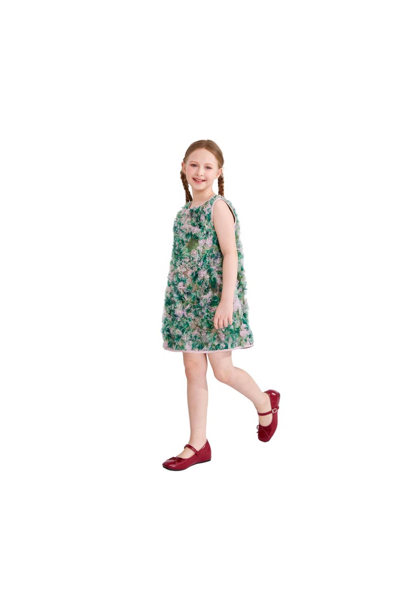 Tulleen Sylvie Floral Textured Dress, Alternate, color, Green