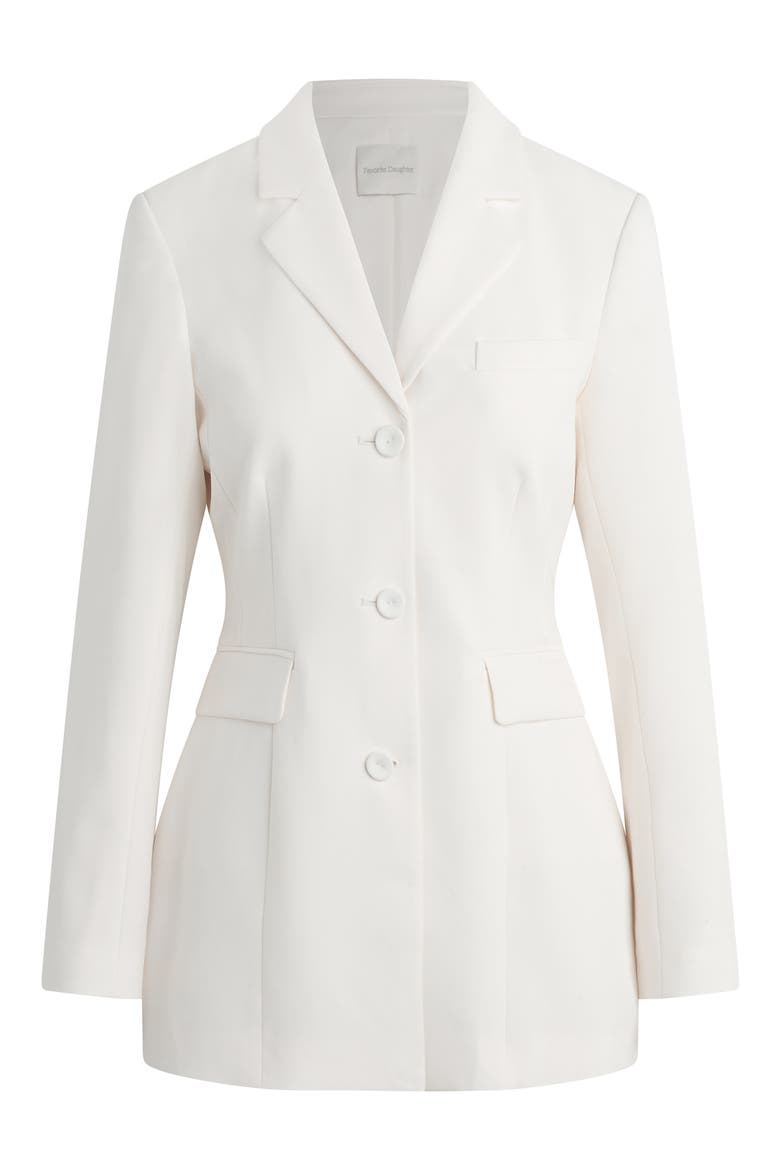 The Elizabeth Longline Blazer, Alternate, color, IVORY