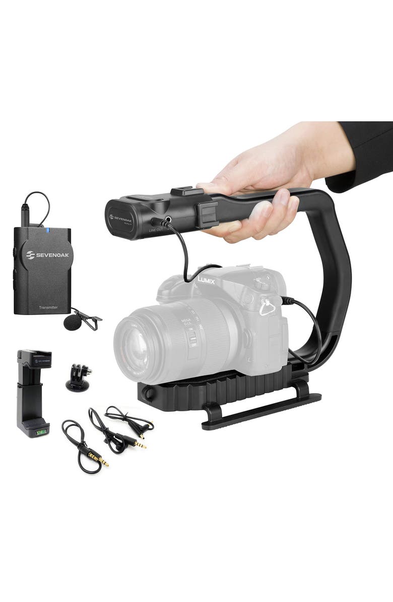 MOVO MicRig-W1 Wireless Microphone Filmmaker Handle, Main, color, Black