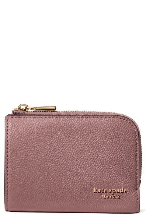 devin pebbled leather small bifold wallet