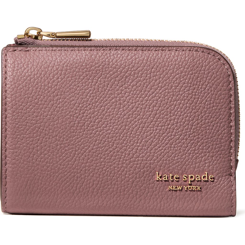 Kate Spade New York Devin Pebbled Leather Small Continental Wallet In Neutral
