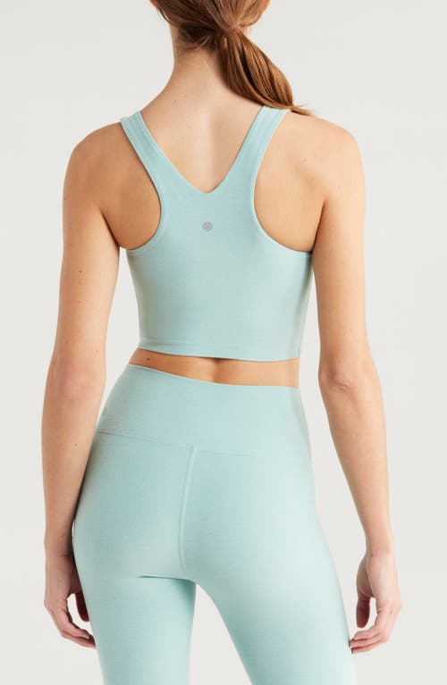 Zella Renew Mélange Support Crop Tank In Green