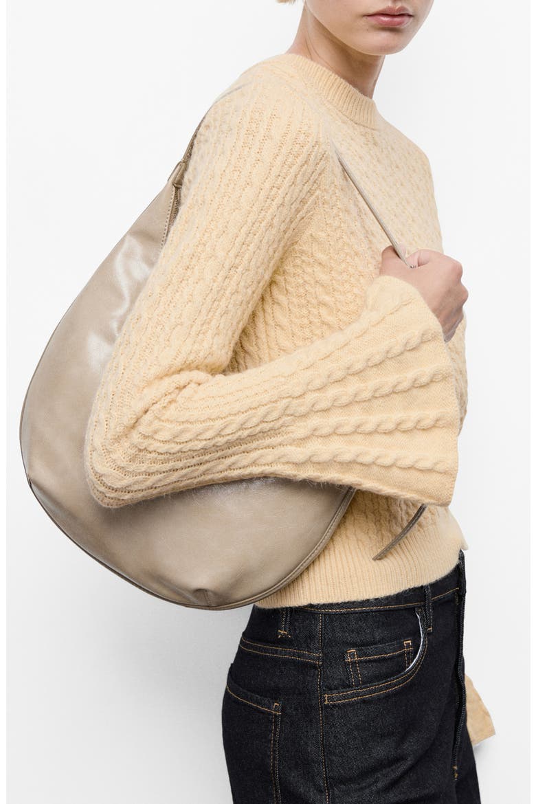 Cable Stitch Sweater, Main, color, PASTEL YELLOW
