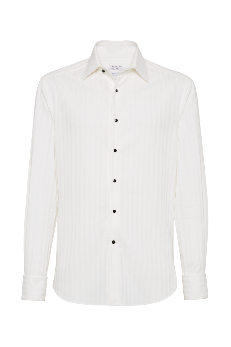 Chevron tuxedo shirt, Main, color, White