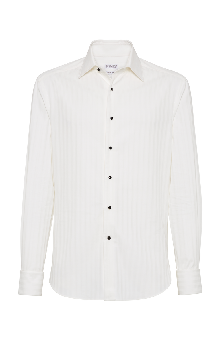 Brunello Cucinelli Chevron tuxedo shirt, Main, color, 