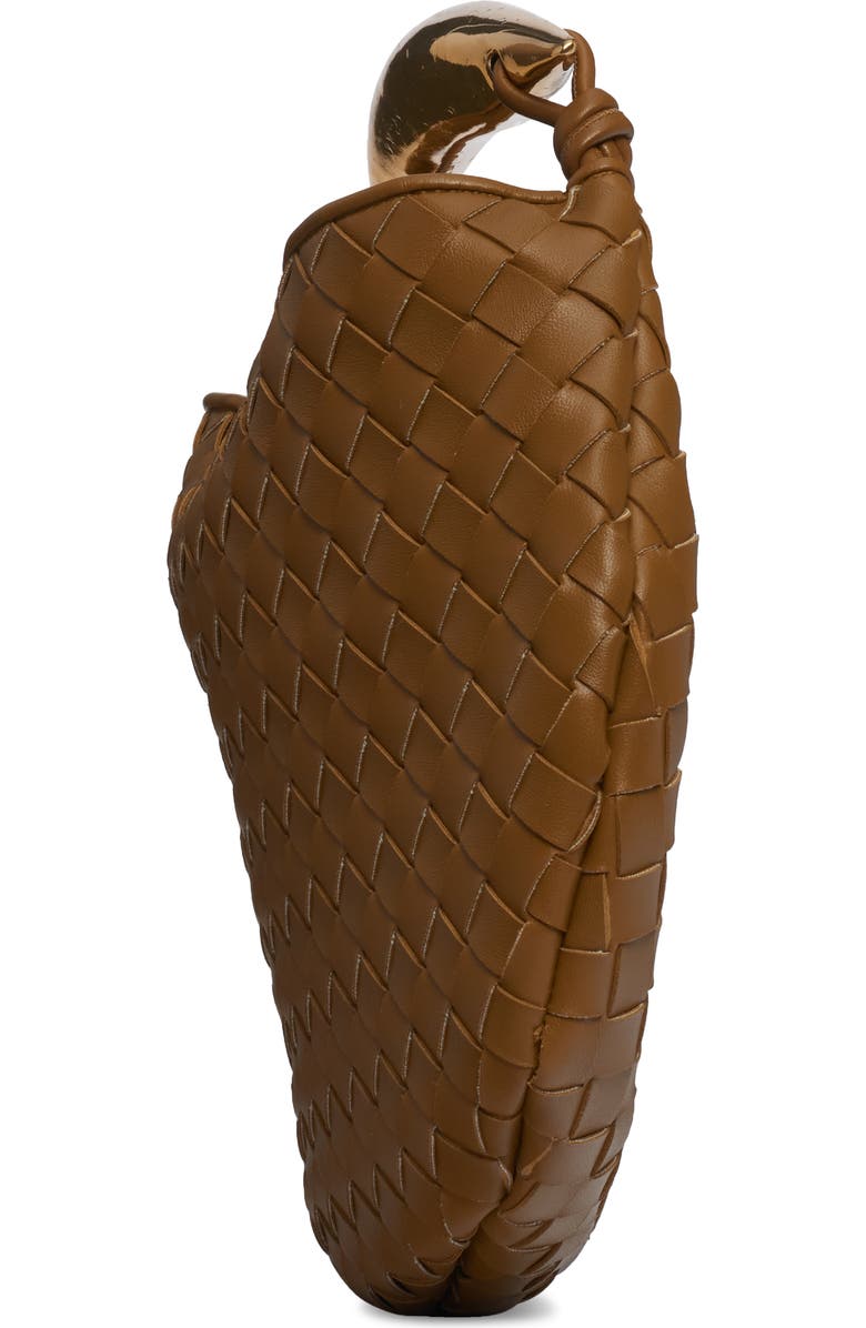 Bottega Veneta Sardine Intrecciato Leather Top Handle Bag, Alternate, color, 7746 Acorn-Muse Brass