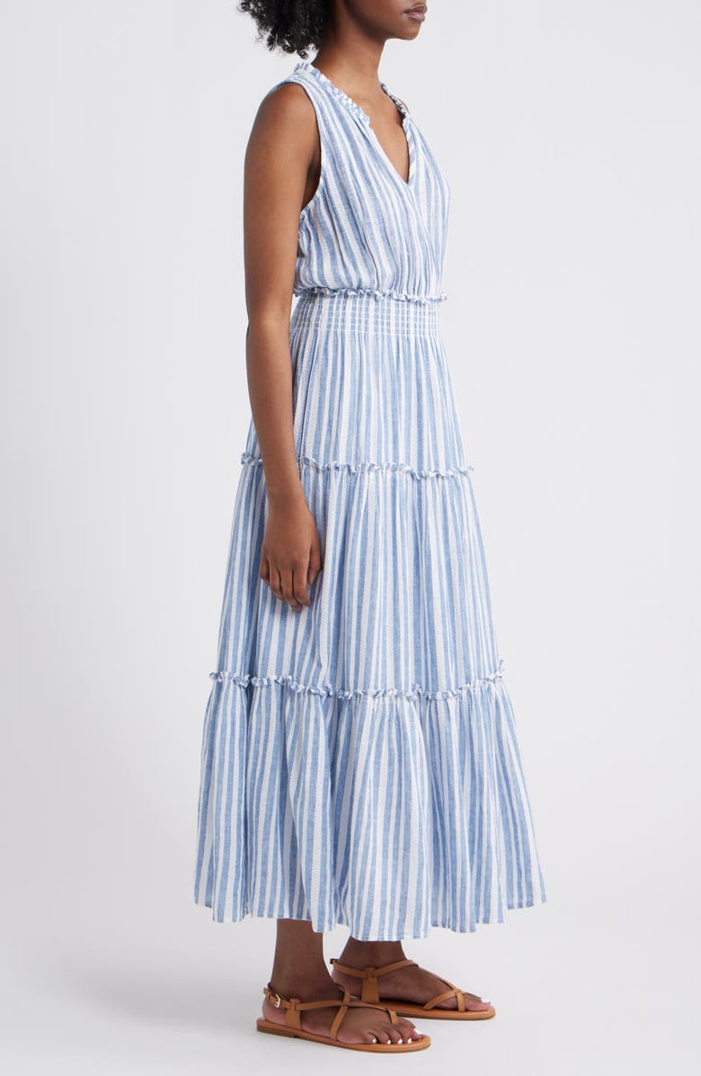 Rails Loulou Stripe Sleeveless Linen Blend Maxi Dress, Alternate, color, Jalisco Stripe