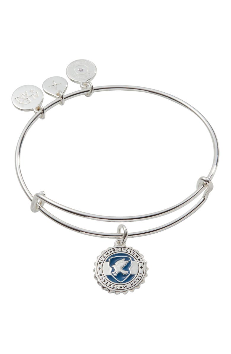 Alex and Ani Harry Potter<sup>™</sup> Ravenclaw House Charm Bangle Bracelet, Main, color, Silver