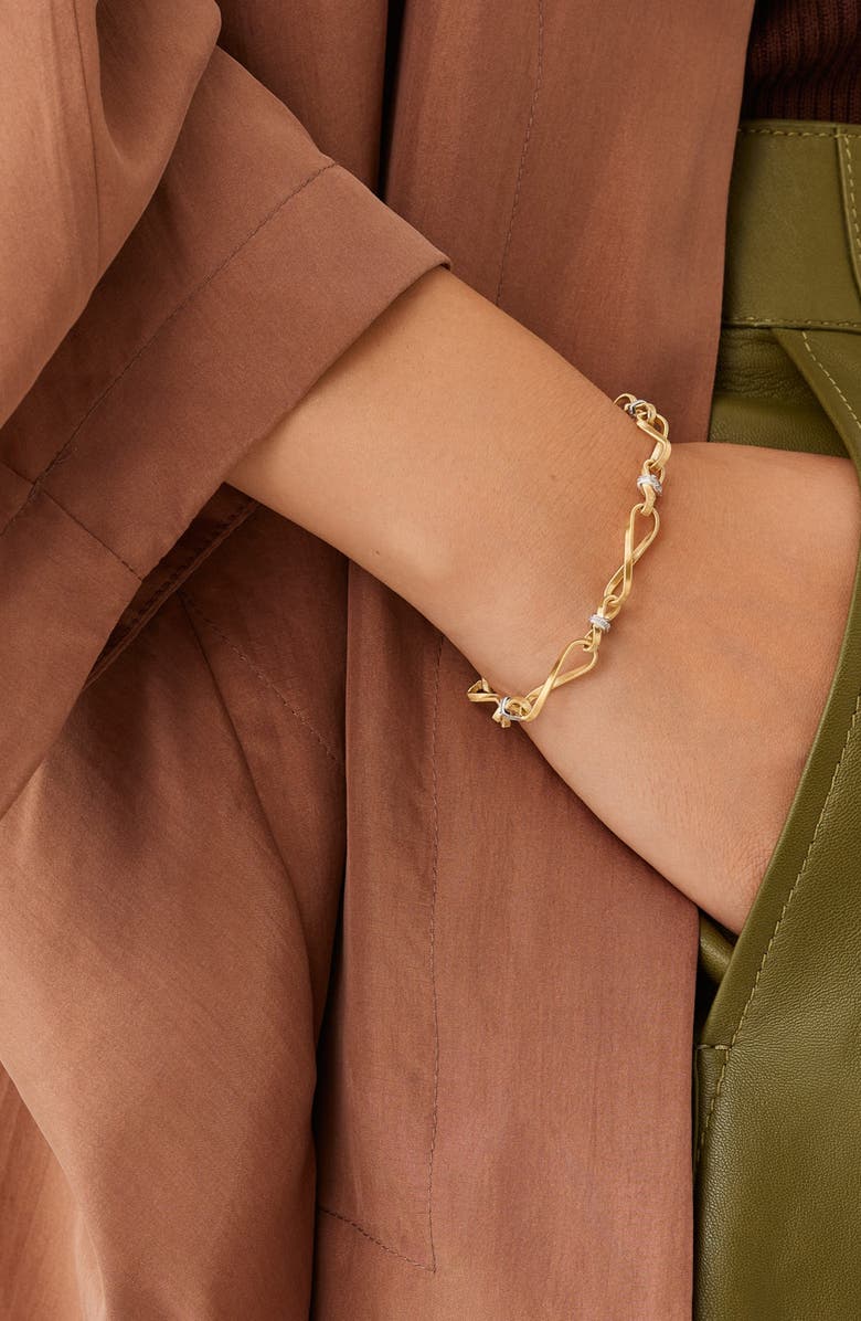 Marco Bicego Marrakech Onde Bracelet, Alternate, color, Yellow Gold/ Diamond