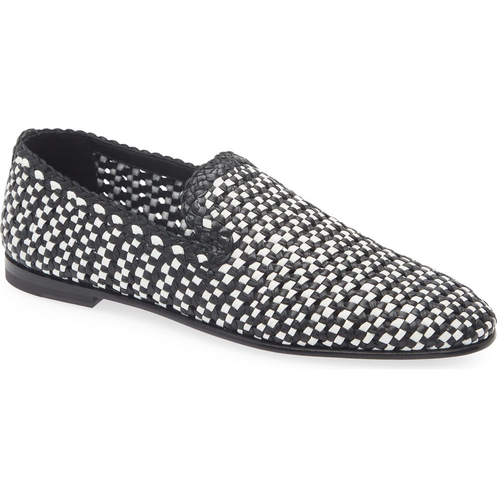 Dolce & Gabbana Dolce&gabbana Woven Leather Slipper Loafer