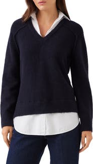 Karen Kane Layered V-Neck Sweater