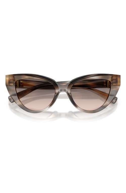 Dolce & Gabbana Cat Eye Sunglasses In Striped Grey
