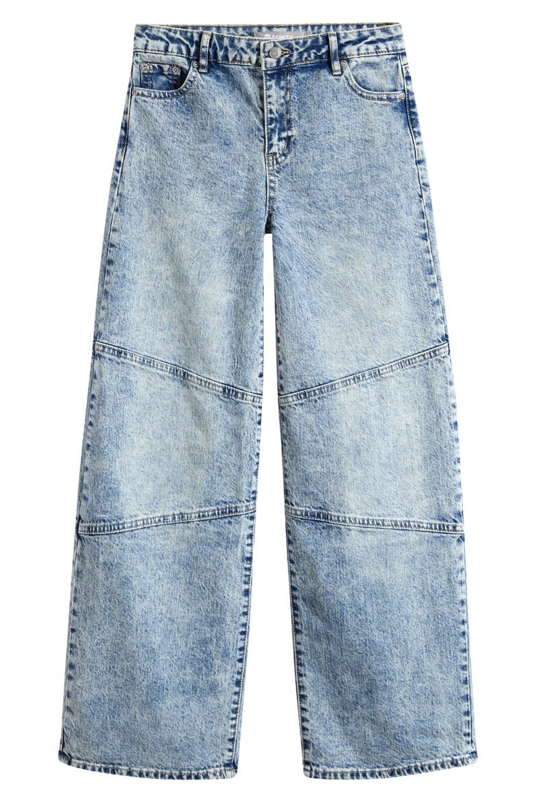 Kids' Barrel Leg Jeans, Main, color, ACID WASH