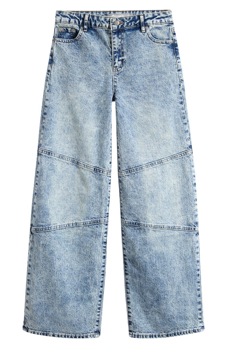 Tractr Kids' Barrel Leg Jeans, Main, color, Acid Wash