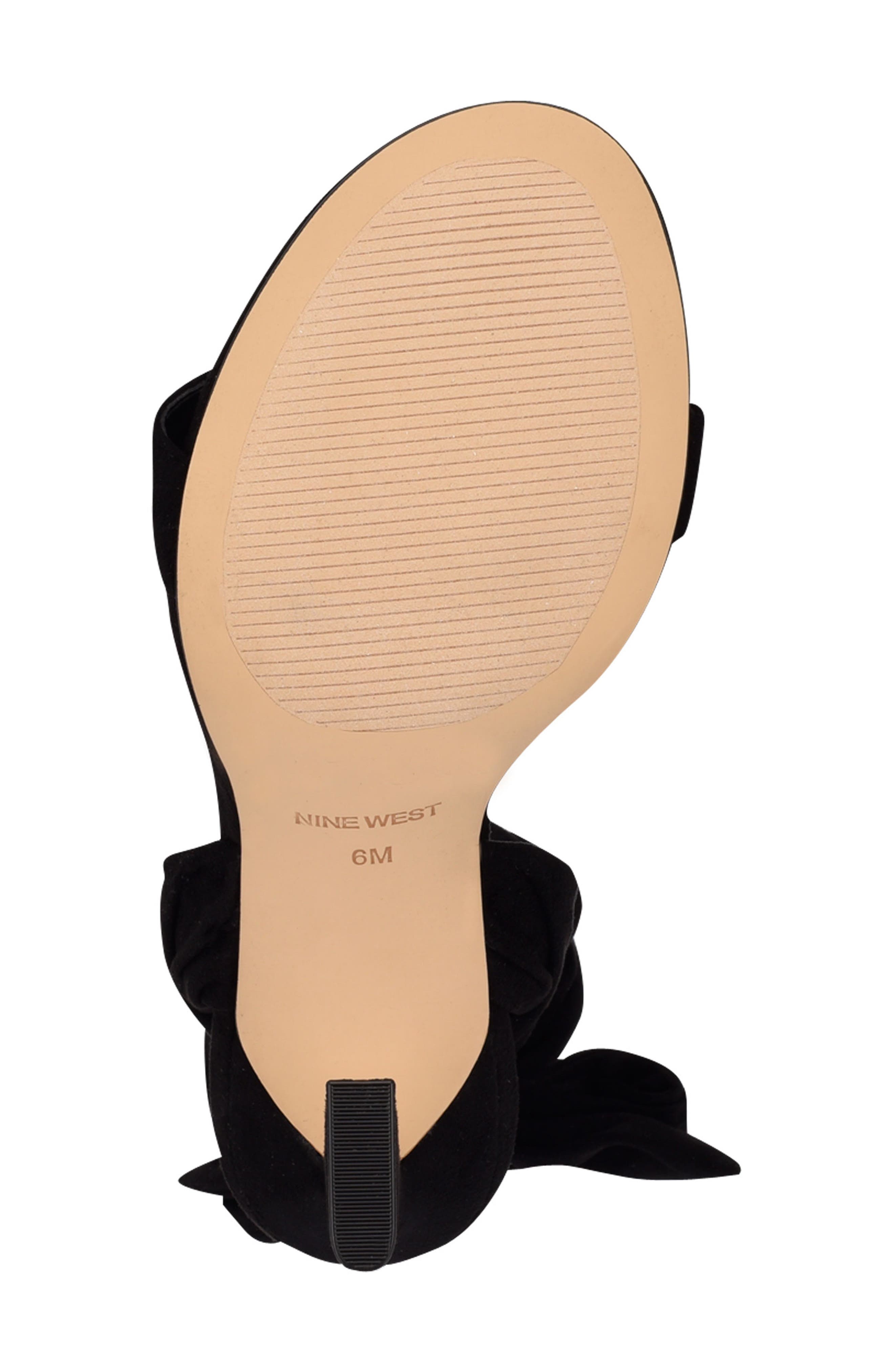 Nine West Kelsie Ankle Tie Sandal, Alternate, color, Black