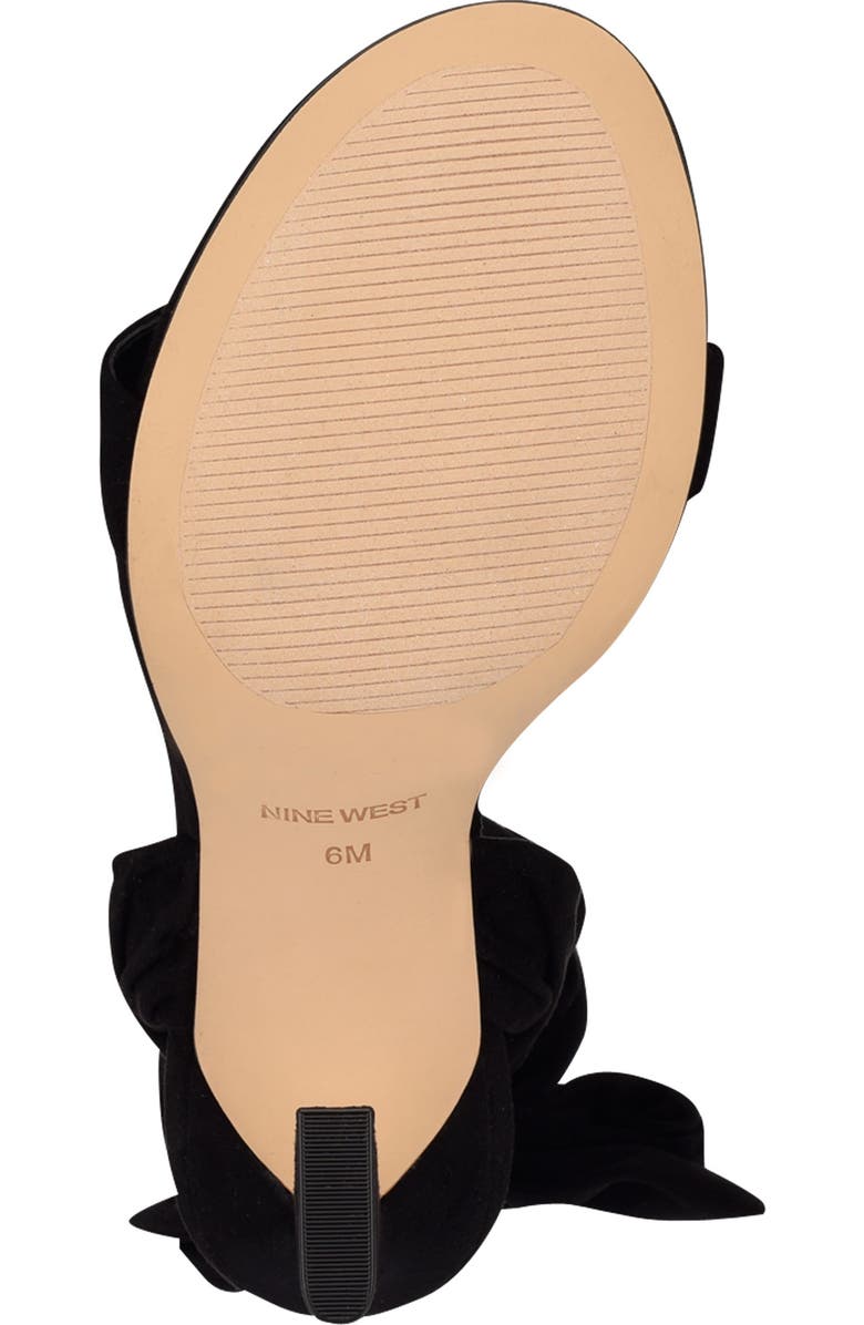 Nine West Kelsie Ankle Tie Sandal, Alternate, color, Black