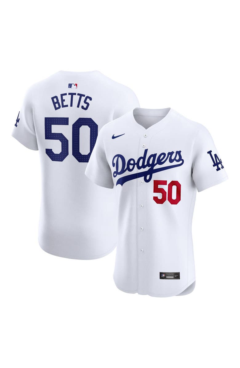 Nike Men's Nike Mookie Betts White Los Angeles Dodgers Home Elite Jersey, Main, color, White