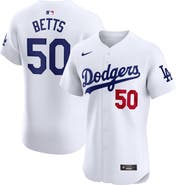 Nike Men's Nike Mookie Betts White Los Angeles Dodgers Home Elite Jersey
