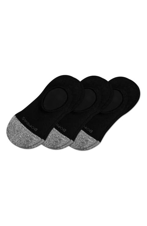 Assorted 3-Pack Cushioned No-Show Socks