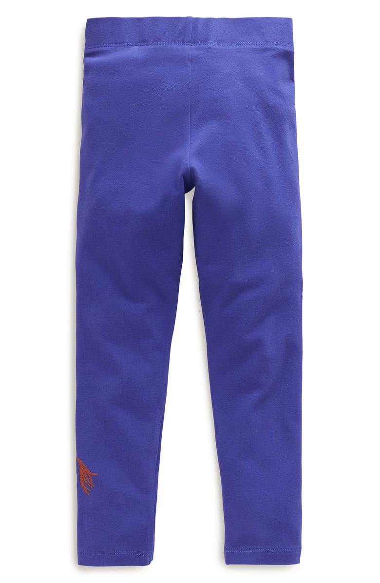 Mini Boden Kids' Pegasus Appliqué Leggings, Alternate, color, Navy Unicorns