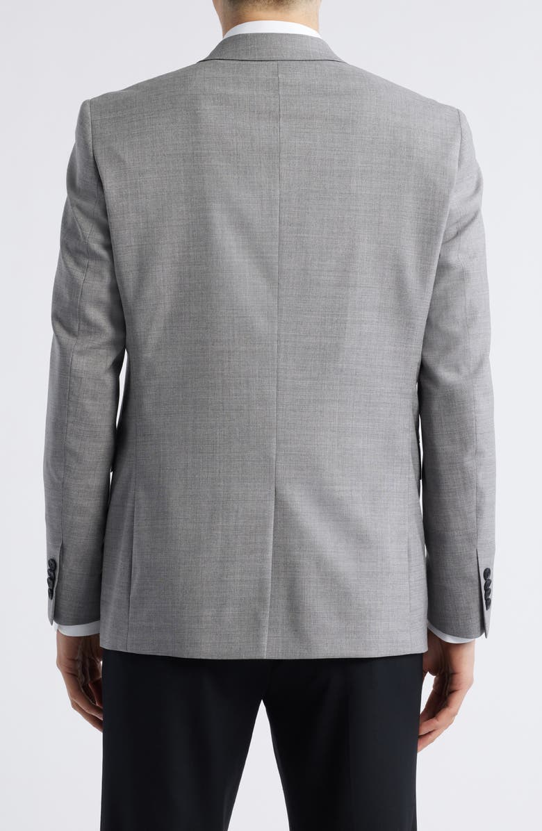 AllSaints Ross Slim Fit Grey Mélange Stretch Wool Sport Coat, Alternate, color, Grey