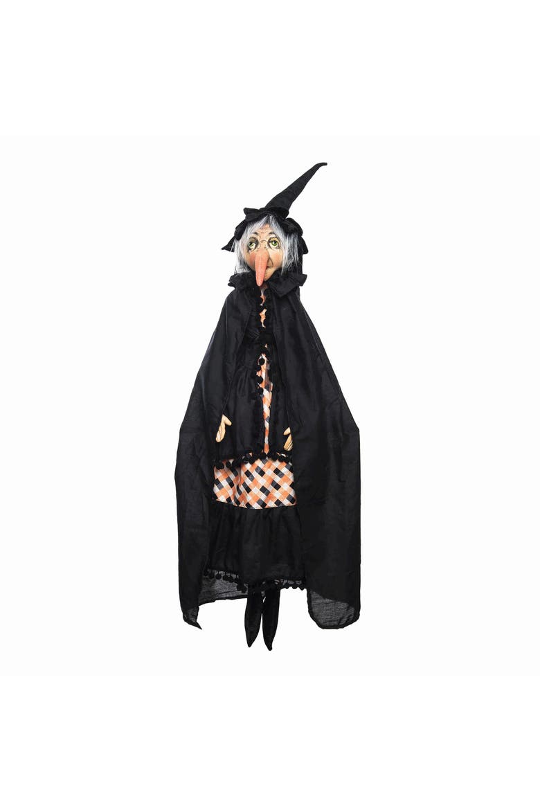 Zelena Sorceress Witch Halloween Art Doll Figurine, Main, color, Black