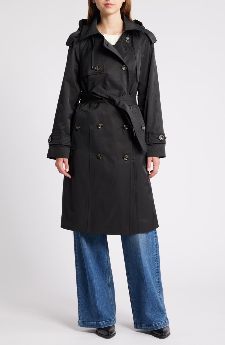 London Fog Water Resistant Belted Trench Coat, Main, color, 