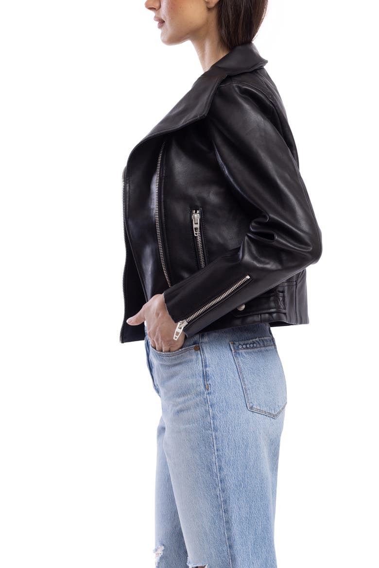 Faux Leather Moto Jacket, Alternate, color, BEST IN SHOW