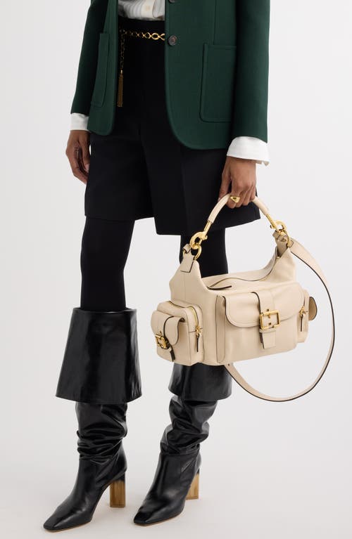 Chloé Large Leather Camera Bag In 20e Boyish Brown