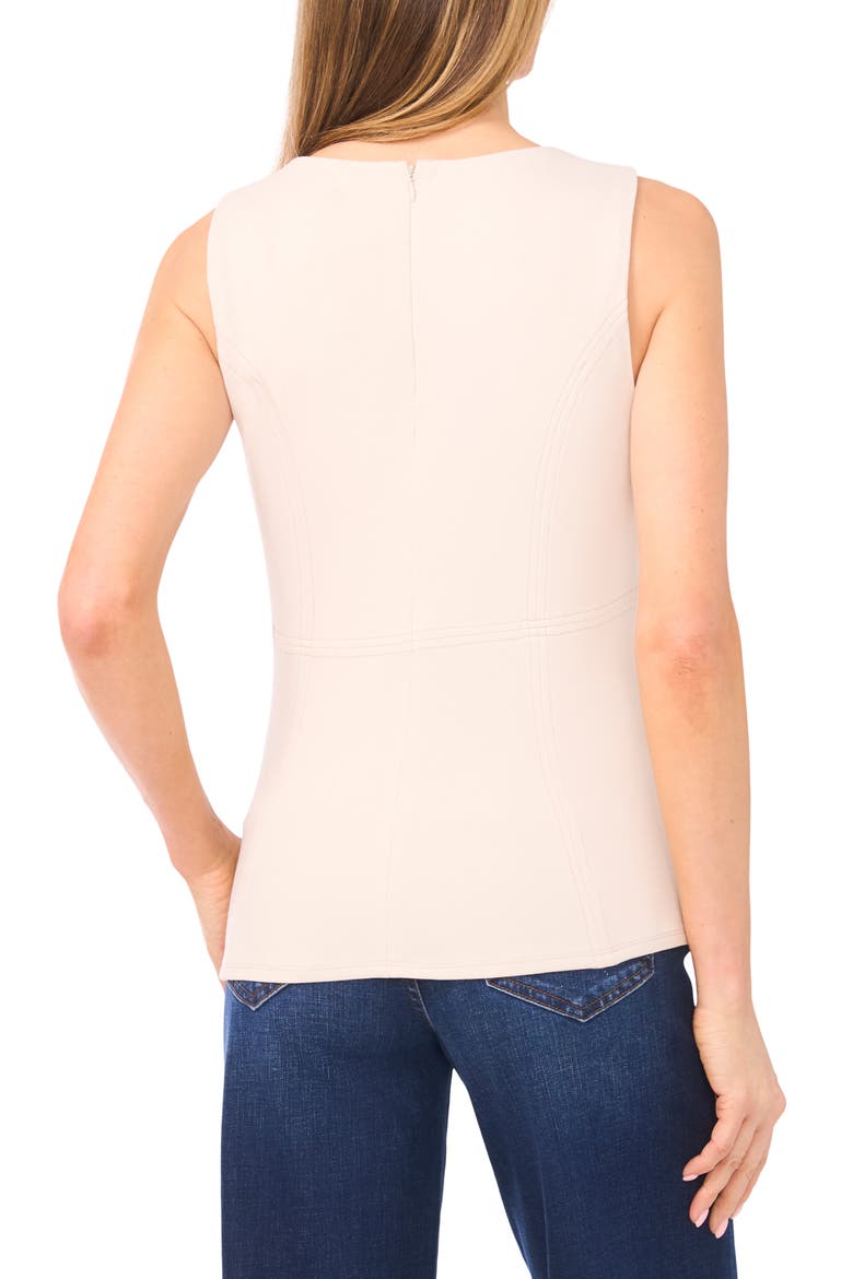 Jewel Neck Ponte Tank, Alternate, color, SILVER BIRCH