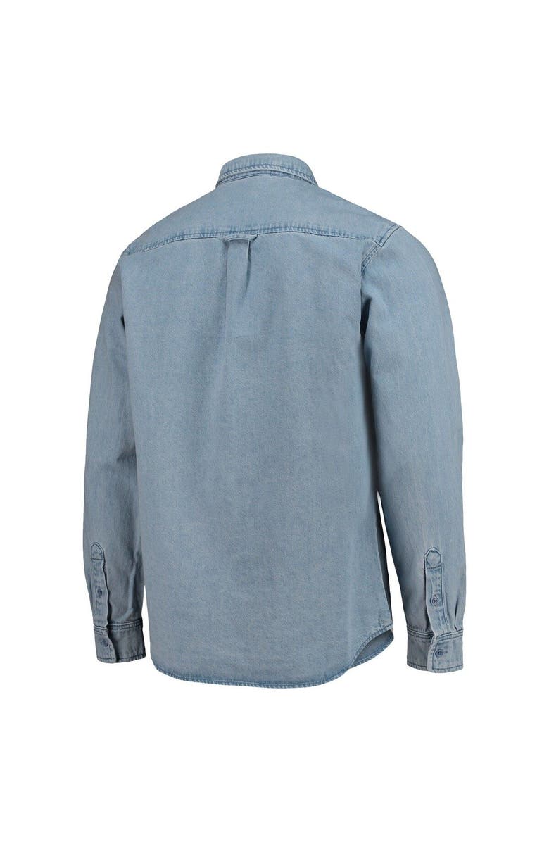 THE WILD COLLECTIVE Men's The Wild Collective Blue Austin FC Denim Button-Down Long Sleeve Shirt, Alternate, color, Blue