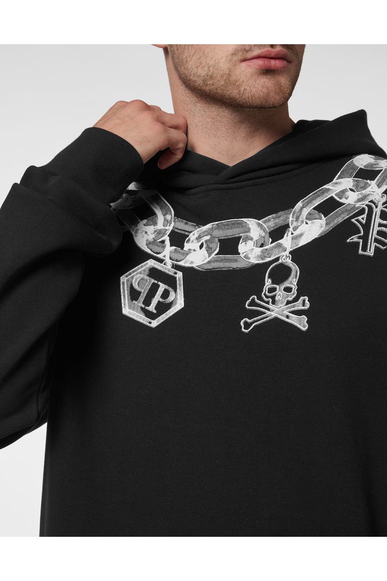 Hoodie Sweatshirt Luxe Men, Alternate, color, black
