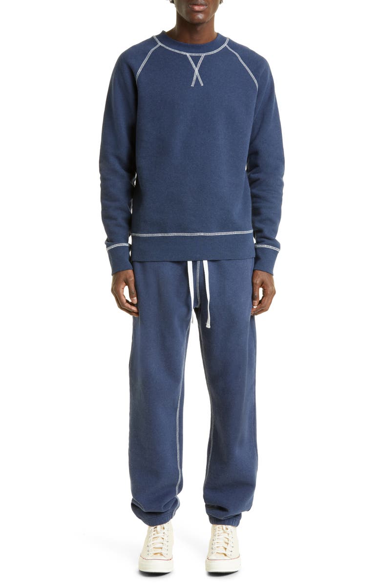 Sunspel Contrast Stitch French Terry Joggers, Alternate, color, 