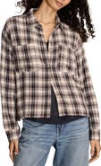 Lucky Brand Plaid Crop Button-Up Shirt