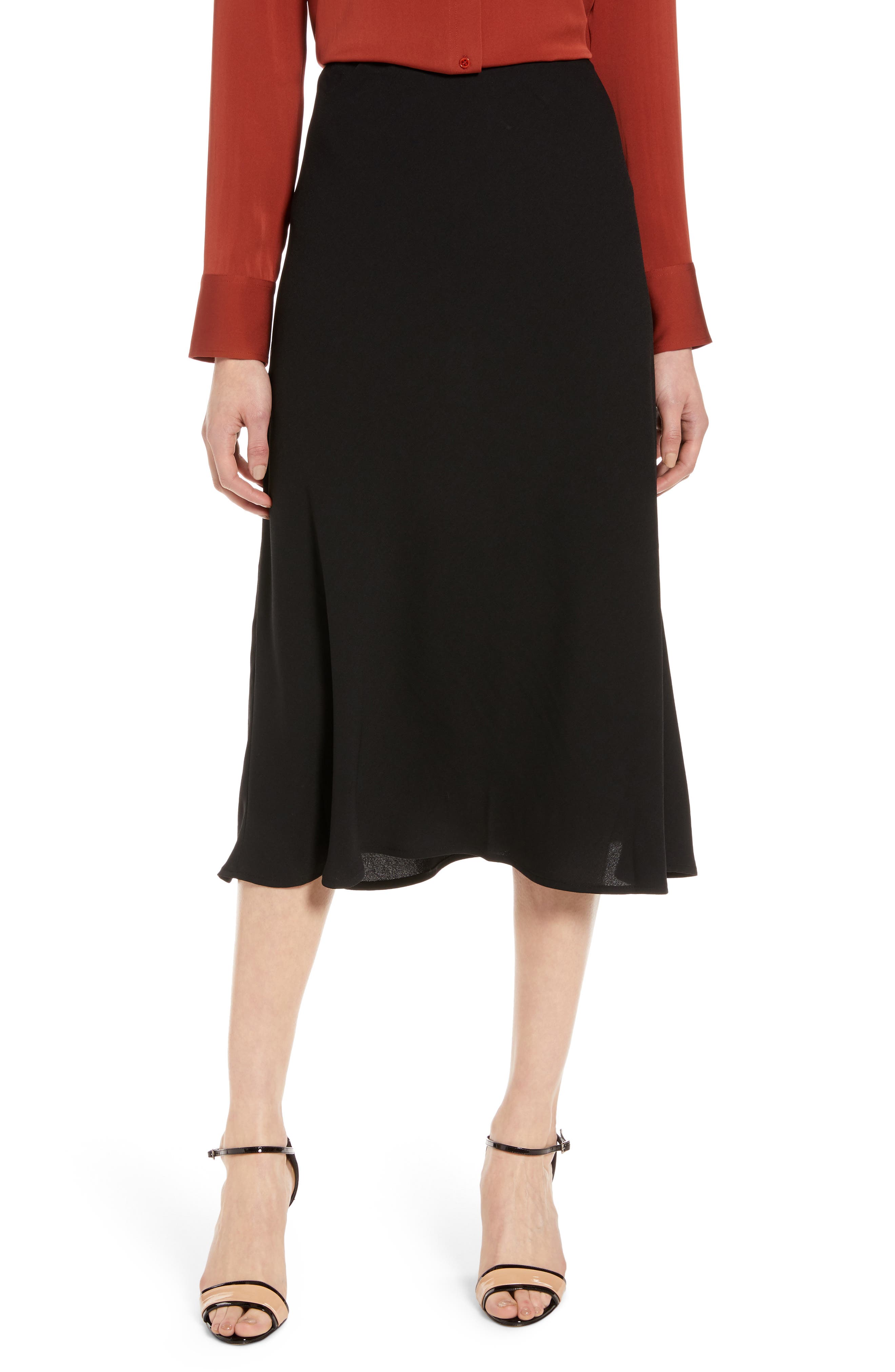 Halogen® Bias Cut A-Line Skirt (Women) | Nordstromrack