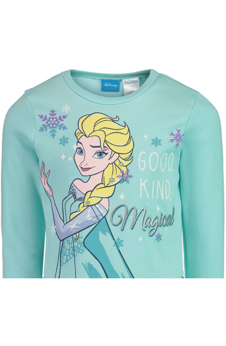 Disney Frozen Queen Elsa Sweatshirt & Leggings Set, Alternate, color, Turquoise / Blue