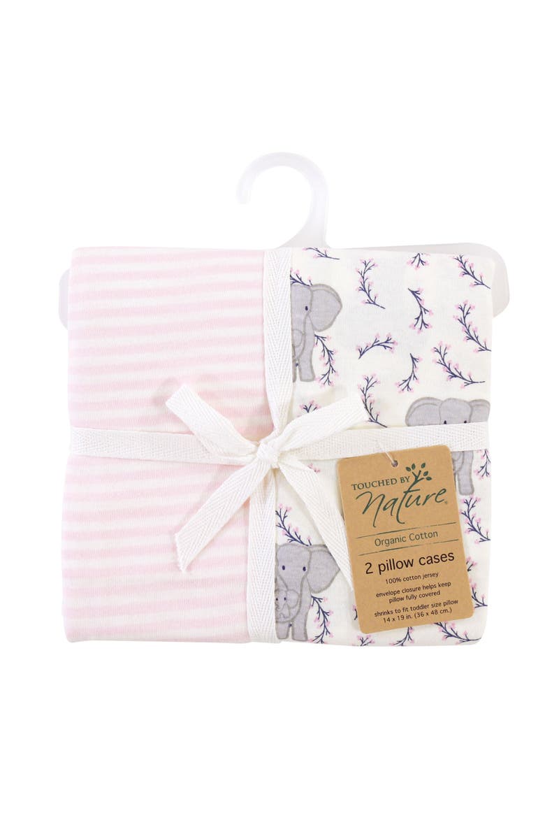 Organic Cotton Toddler Pillowcase, Alternate, color, Girl Elephant