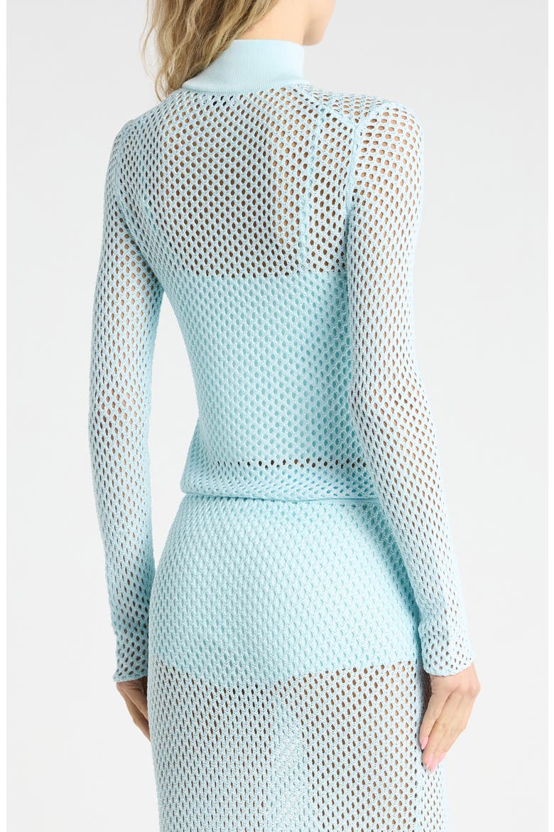 Bexley Pointelle Mock Neck Top, Alternate, color, SKY