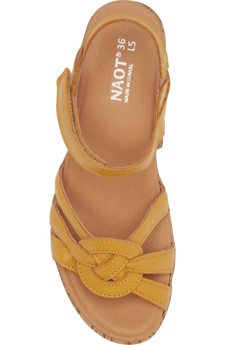 Naot Tropical Platform Wedge Sandal, Alternate, color, Marigold Leather