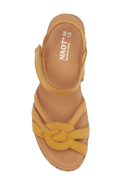 Naot Tropical Platform Wedge Sandal In Brown