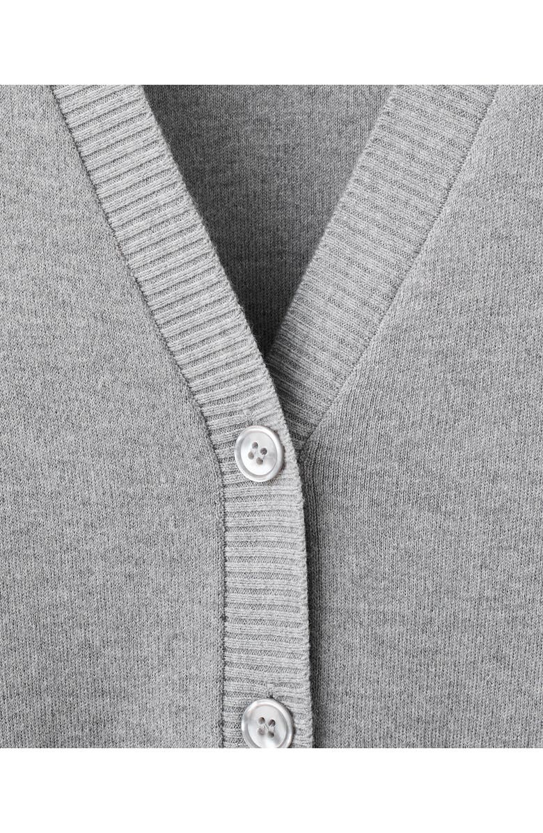 MANGO V-Neck Cardigan, Alternate, color, Medium Heather Grey